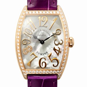 Franck Muller CINTREE CURVEX 2852 QZ REL MOP D 1R CD8 (5N) Quartz 18kt Rose Gold & Diamonds White