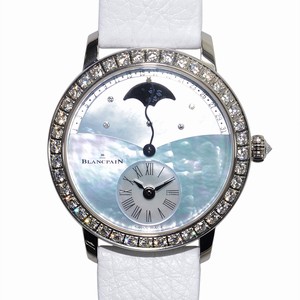 Blancpain WOMEN 3653-1954-58B Automatic 18kt White Gold & Diamond Light Blue 