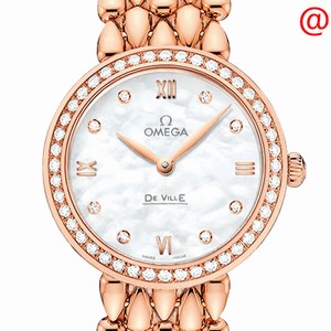 Omega DE VILLE 424.55.27.60.55.004 Quartz 18kt Rose Gold & Diamonds White