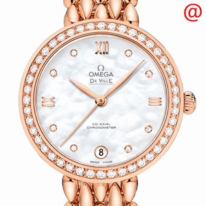 Omega DE VILLE 424.55.33.20.55.007 Automatic 18kt Rose Gold & Diamonds White