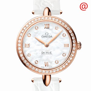 Omega DE VILLE 424.58.27.60.55.002 Quartz 18kt Rose Gold & Diamonds White