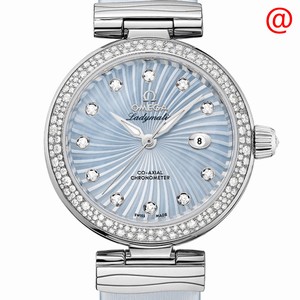 Omega DE VILLE 425.37.34.20.57.002 Automatic Stainless Steel & Diamonds Light Blue 