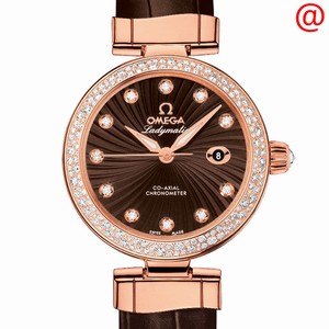 Omega DE VILLE 425.68.34.20.63.002 Automatic 18kt Rose Gold & Diamonds Brown 
