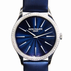 Patek Philippe CALATRAVA 4897G-001 Manual Wind 18kt White Gold & Diamond Blue 