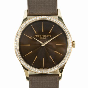 Patek Philippe CALATRAVA 4897R-001 Manual Wind 18kt Rose Gold & Diamonds Brown 