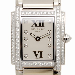 Patek Philippe TWENTY-4 4908/200G-011 Quartz 18kt White Gold & Diamond White