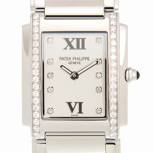 Patek Philippe TWENTY-4 4910/10A-011 Quartz Stainless Steel & Diamonds White