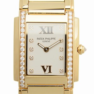 Patek Philippe TWENTY-4 4910/11R-011 Quartz 18kt Rose Gold Silver