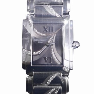 Patek Philippe TWENTY-4 4910/53G-001 Quartz 18kt White Gold & Diamond Gray