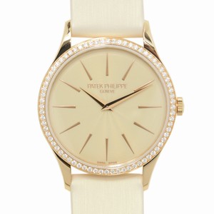 Patek Philippe CALATRAVA 4987R-010 Manual Wind 18kt Rose Gold & Diamonds Pink