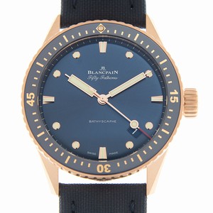 Blancpain FIFTY FATHOMS 5000-36S40-O52A Automatic 18kt Rose Gold Blue 