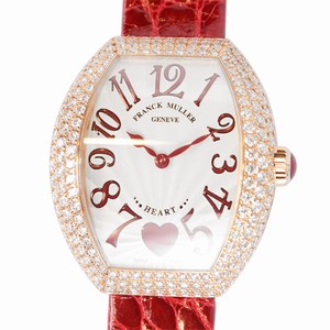Franck Muller HEART 5002 M QZ C 6H D3 (5N) Quartz 18kt Rose Gold & Diamonds Silver