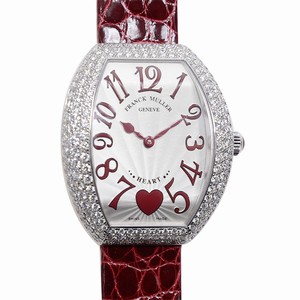 Franck Muller HEART 5002 M QZ C 6H D3 (OG) Quartz 18kt White Gold & Diamond Silver