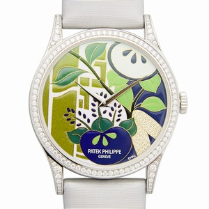 Patek Philippe CALATRAVA 5077/100P-021 Automatic 950 Platinum & Diamonds Green