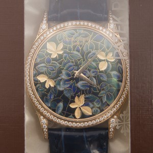 Patek Philippe CALATRAVA 5077/100R-032 Automatic 18kt Rose Gold & Diamonds Blue 