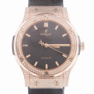 Hublot CLASSIC FUSION 542.OX.1181.LR.1704 Automatic 18kt Rose Gold & Diamonds Black