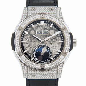 Hublot CLASSIC FUSION 547.NX.0170.LR.1704 Automatic Titanium & Diamond Transparent Skull
