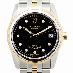 Tudor GLAMOUR DATE 55003-68053-10DI-BK Automatic 18kt Gold & Steel Black