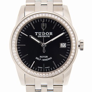 Tudor GLAMOUR DATE 55020-D-68050-BK Automatic Stainless Steel & Diamonds Black