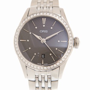 Oris CLASSIC DATE 561 7722 4953 (8 14 79) Automatic Stainless Steel & Diamonds Gray