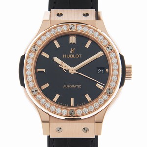 Hublot CLASSIC FUSION 565.OX.1480.LR.1204 Automatic 18kt Rose Gold & Diamonds Black