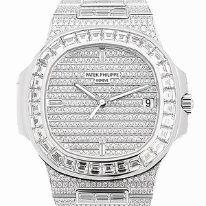 Patek Philippe NAUTILUS 5719/10G-010 Automatic 18kt White Gold & Diamond Silver
