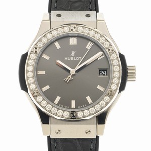 Hublot CLASSIC FUSION 581.NX.7071.LR.1104 Quartz Titanium & Diamond Gray