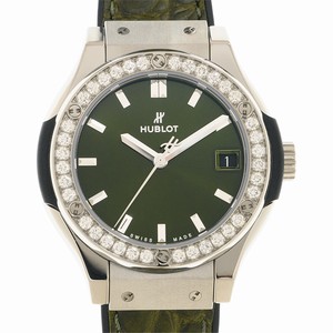 Hublot CLASSIC FUSION 581.NX.8970.LR.1104 Quartz Titanium & Diamond Green