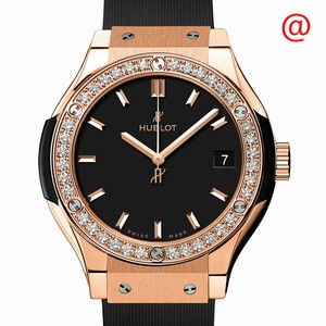 Hublot CLASSIC FUSION 581.OX.1181.RX.1104 Quartz 18kt Rose Gold & Diamonds Black