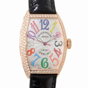 Franck Muller CINTREE CURVEX 5850 SC COL DRM D (5N) Automatic 18kt Rose Gold & Diamonds Silver