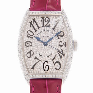 Franck Muller CINTREE CURVEX 5850 SC D CD (OG) Automatic 18kt White Gold & Diamond Silver
