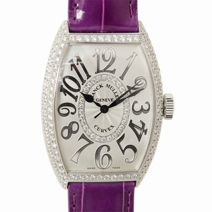 Franck Muller CINTREE CURVEX 5850 SC D CD 1R REL (OG) Automatic 18kt White Gold & Diamond Silver