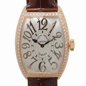 Franck Muller CINTREE CURVEX 5852 QZ REL D (5N) Quartz 18kt Rose Gold & Diamonds Silver