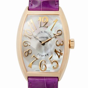 Franck Muller CINTREE CURVEX 5852 QZ REL MOP (5N) Quartz 18kt Rose Gold Silvery & White