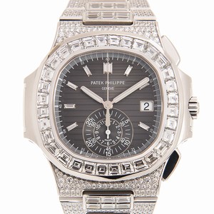 Patek Philippe NAUTILUS 5980/1400G-010 Automatic 18kt White Gold & Diamond Black