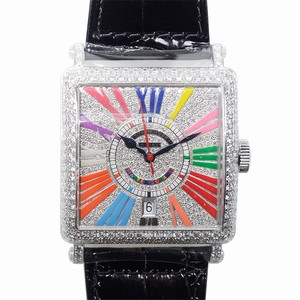 Franck Muller MASTER SQUARE 6000 H SC DT D CD COL DRM (OG Automatic 18kt White Gold & Diamond Silver