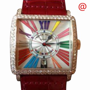 Franck Muller MASTER SQUARE 6000 H SC DT D COL DR BL(5N) Automatic 18kt Rose Gold & Diamonds Silver