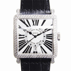 Franck Muller MASTER SQUARE 6000 H SC DT R D (OG) Automatic 18kt White Gold & Diamond Silver