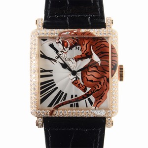 Franck Muller MASTER SQUARE 6000 H SC TIG 2 D (5N) Automatic 18kt Rose Gold & Diamonds Silver