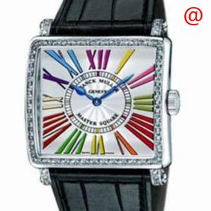 Franck Muller MASTER SQUARE 6002 H QZ D 1R COL DR BL(AC) Quartz Stainless Steel & Diamonds Silver