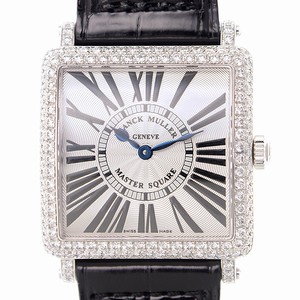 Franck Muller MASTER SQUARE 6002 L QZ D (OG) Quartz 18kt White Gold & Diamond White