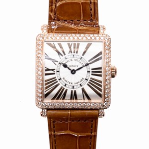Franck Muller MASTER SQUARE 6002 L QZ REL R D (5N) Quartz 18kt Rose Gold & Diamonds Silver