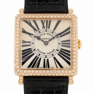 Franck Muller MASTER SQUARE 6002 M B QZ R D (5N) Quartz 18kt Rose Gold & Diamonds White