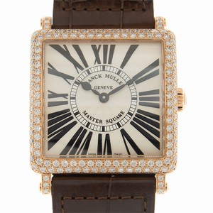 Franck Muller MASTER SQUARE 6002 M B QZ R D (5N) Quartz 18kt Rose Gold & Diamonds White