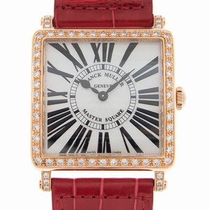Franck Muller MASTER SQUARE 6002 M B QZ R D 1R (5N) Quartz 18kt Rose Gold & Diamonds White
