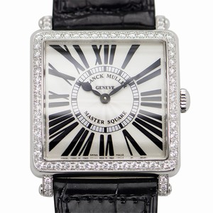 Franck Muller MASTER SQUARE 6002 M B QZ R D 1R (AC) Quartz Stainless Steel & Diamonds Silver