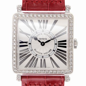 Franck Muller MASTER SQUARE 6002 M B QZ R D 1R (OG) Quartz 18kt White Gold & Diamond White