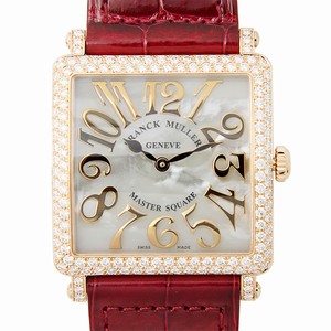 Franck Muller MASTER SQUARE 6002 M B QZ REL MOP V D (5N) Quartz 18kt Rose Gold & Diamonds Silvery & White