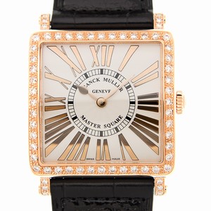 Franck Muller MASTER SQUARE 6002 M B QZ REL R D 1R (5N) Quartz 18kt Rose Gold & Diamonds White