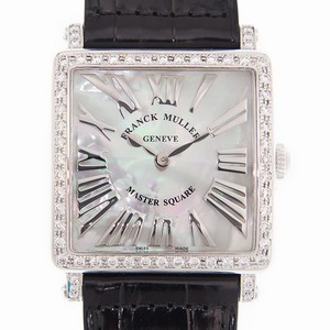 Franck Muller MASTER SQUARE 6002 M B QZ REL R MOP D 1R (AC) Quartz Stainless Steel & Diamonds White